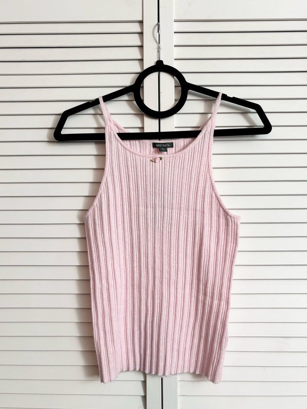 Wild Fable Pale Pink Ribbed Spaghetti Strap Sweater Tank Top, Size: XL, NWT